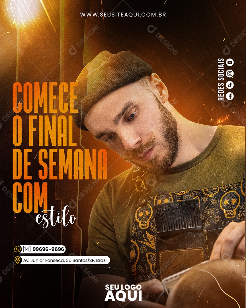 Social Media Comece o Final de Semana Com Estilo PSD Editável