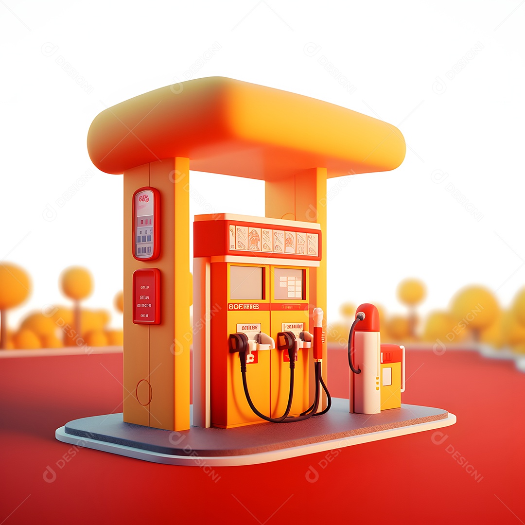 Detalhes das bombas de abastecimento do posto de gasolina