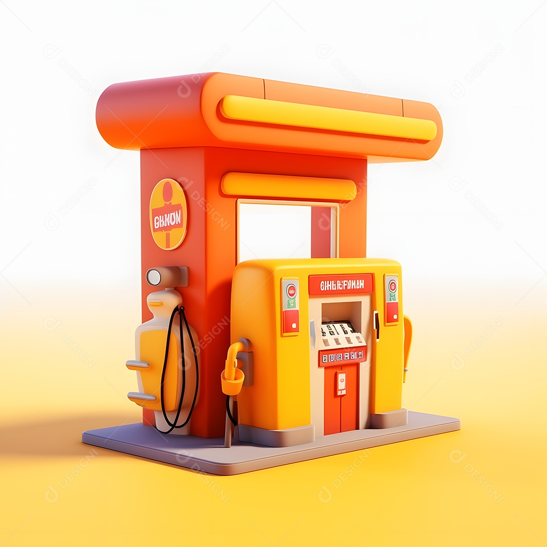 Detalhes das bombas de abastecimento do posto de gasolina