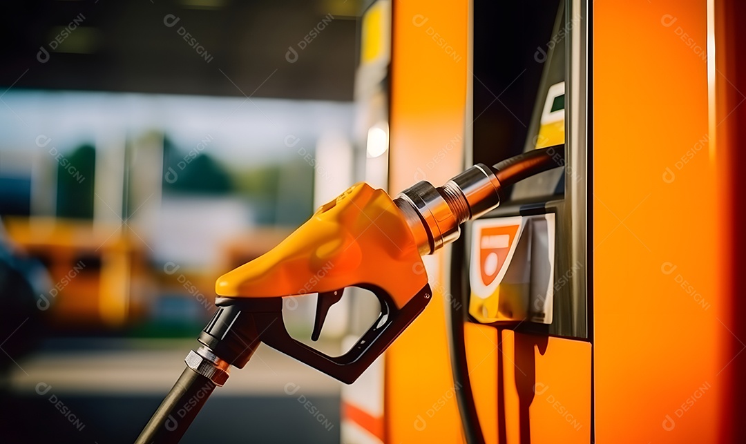 Detalhes da bomba de abastecimento do posto de gasolina