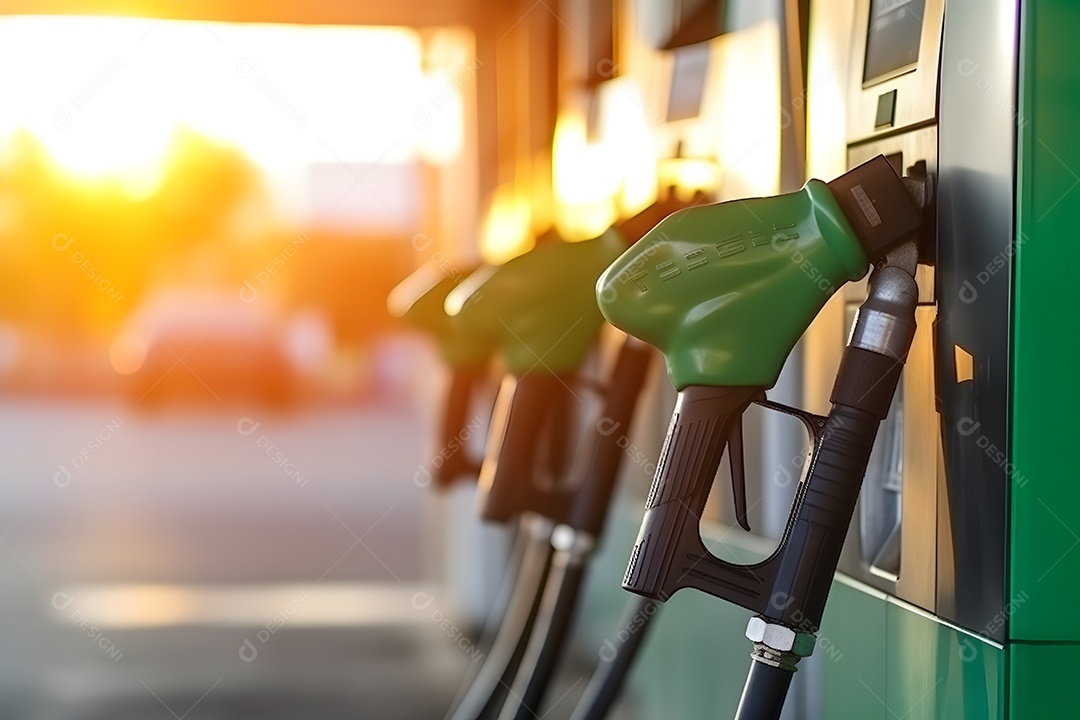 Detalhes da bomba de abastecimento do posto de gasolina