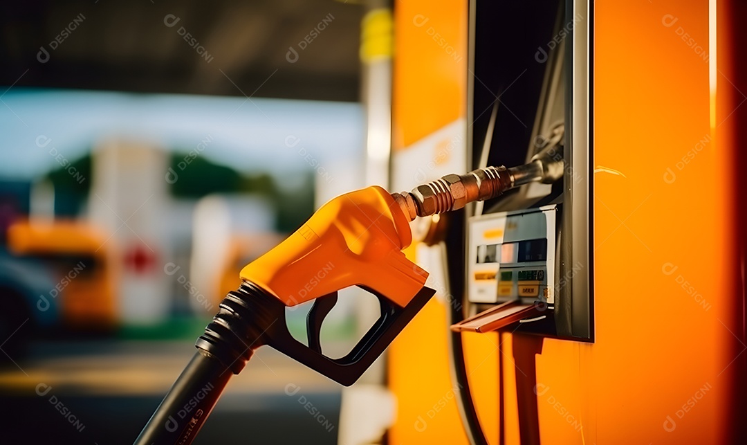 Detalhes da bomba de abastecimento do posto de gasolina