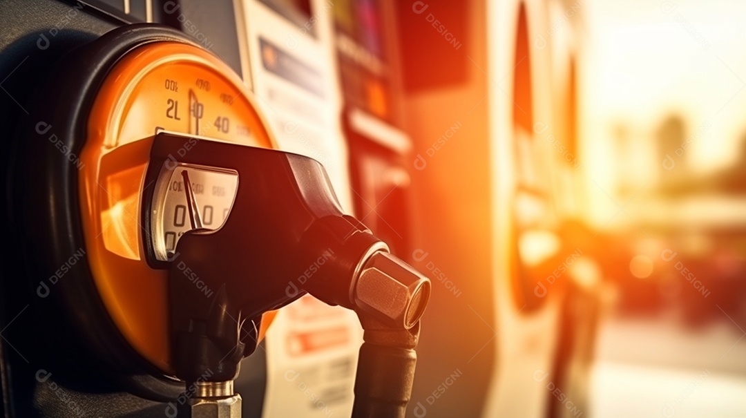 Detalhes da bomba do posto de abastecimento