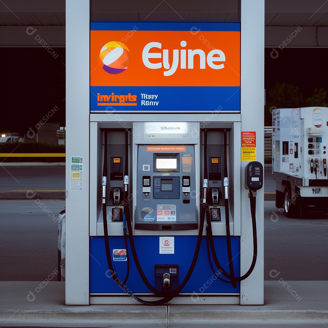 Detalhes da bomba de abastecimento do posto de gasolina