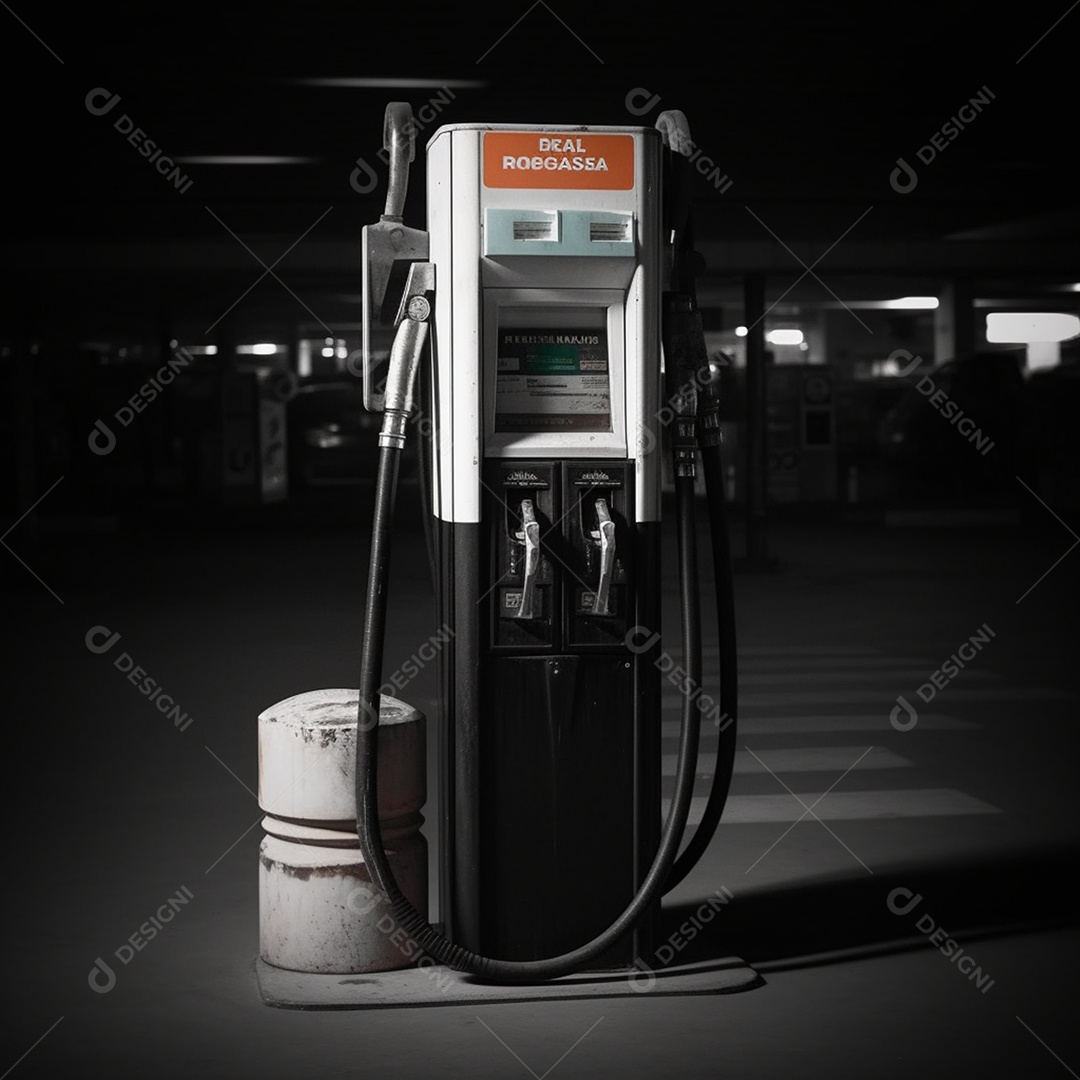 Detalhes das bombas de abastecimento do posto de gasolina