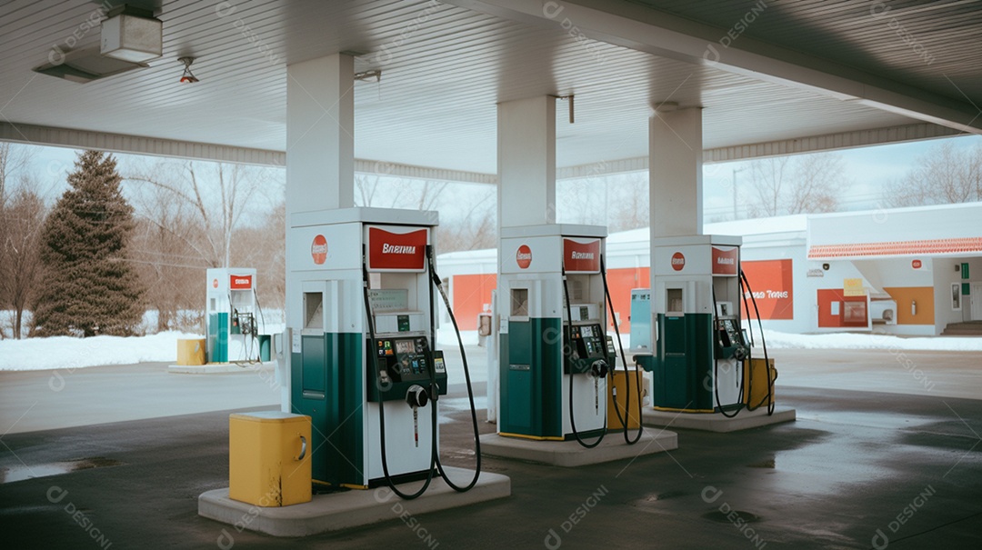Detalhes das bombas do posto de gasolina