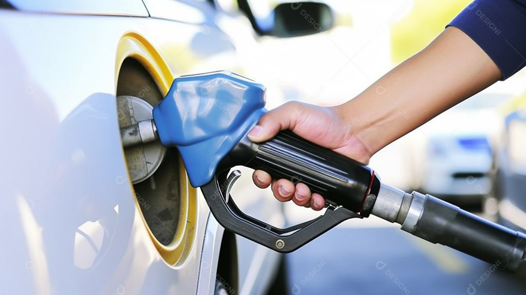 Frentista abastecendo veículo