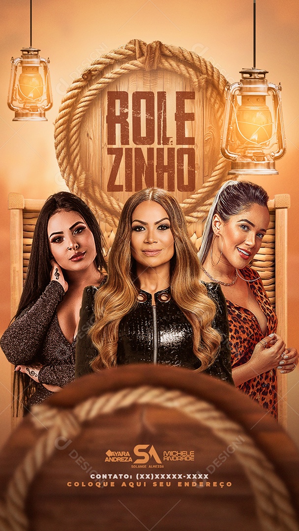 Post Story Rolezinho Social Media PSD Editável