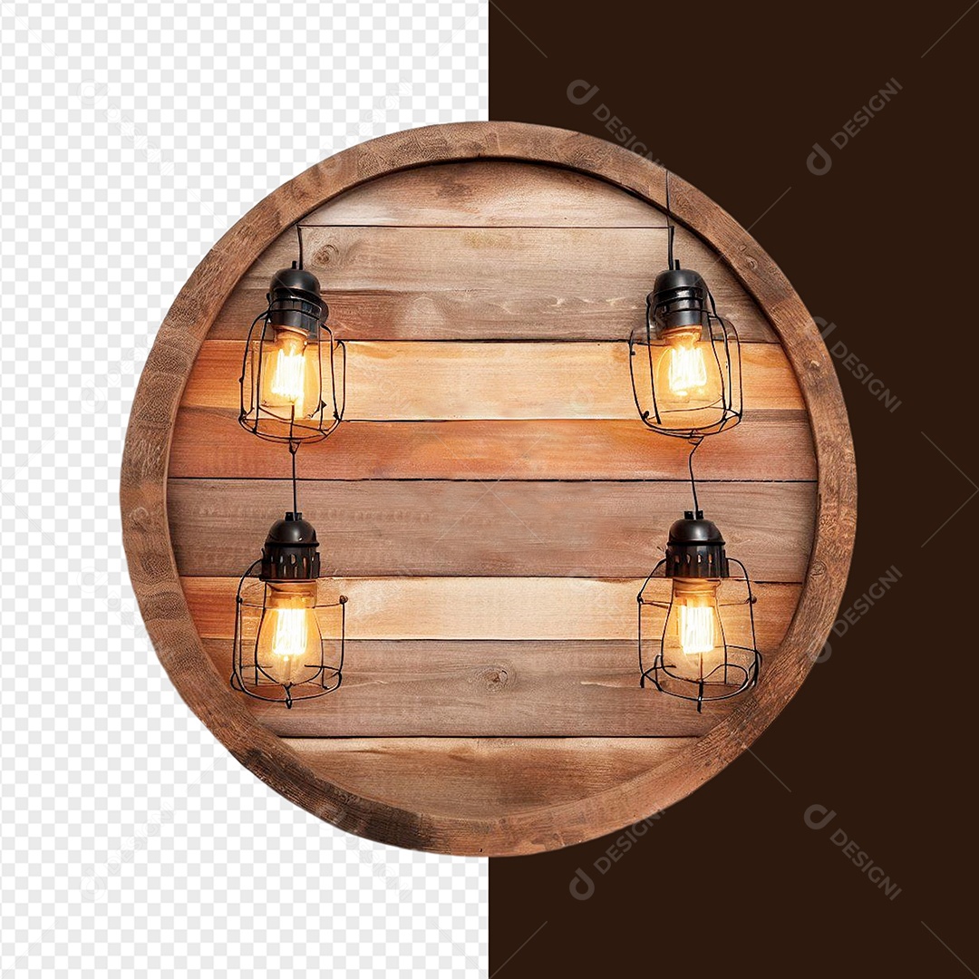 Placa 04 de São João Elemento 3D Para Composição PSD