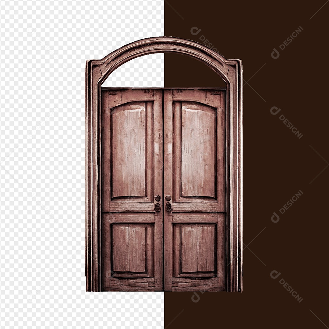 Elemento de Madeira 04 Elemento 3D Para Composição PSD