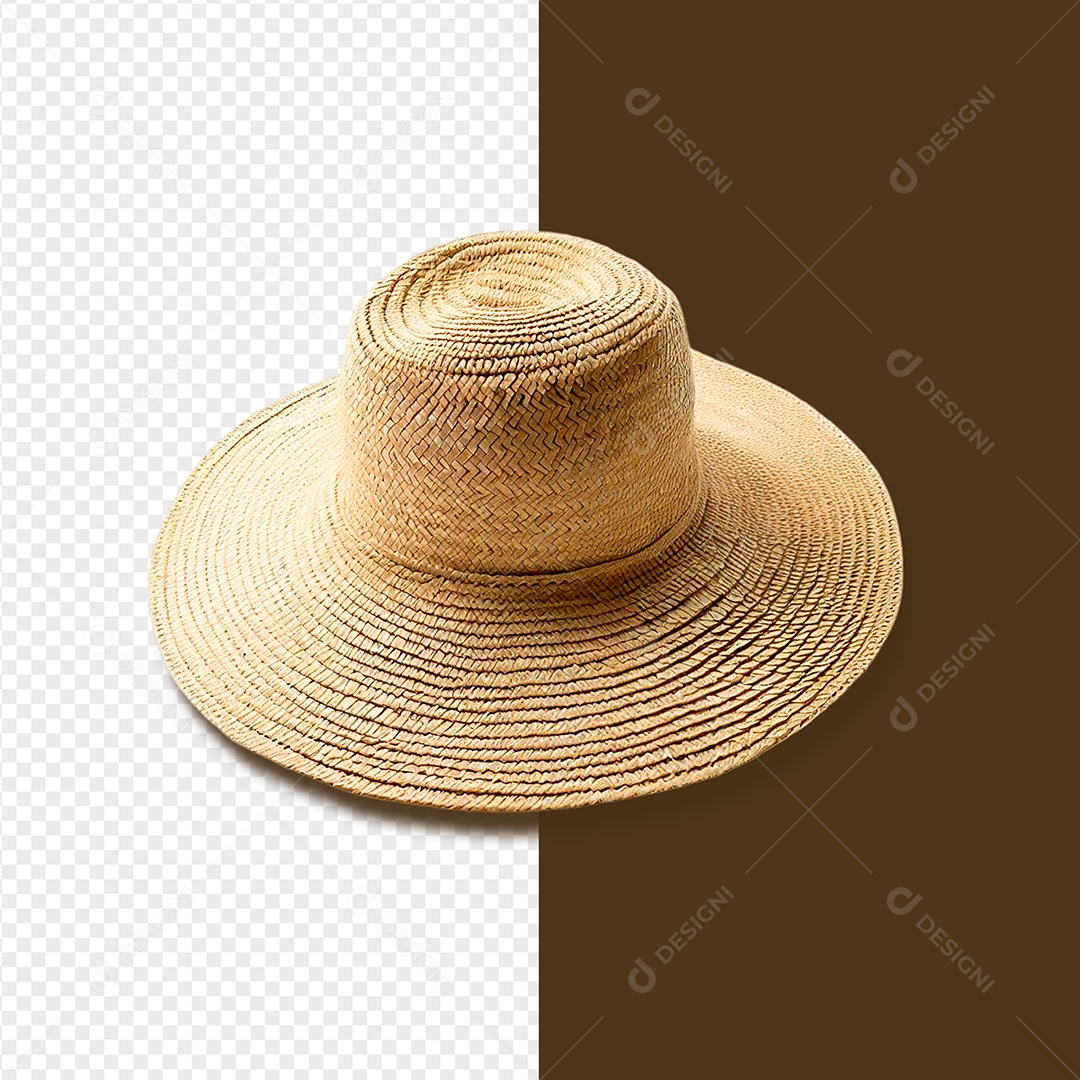 Chapéu de Palha 01 de São João Elemento 3D Para Composição PSD
