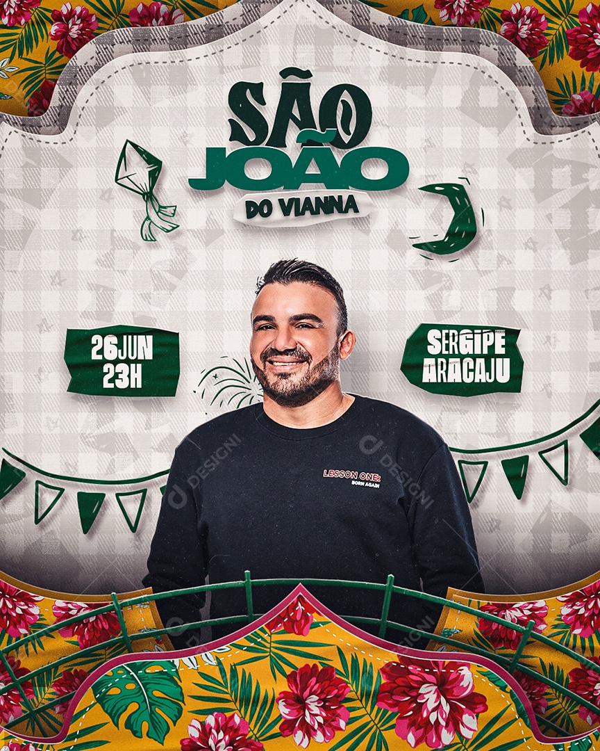 Social Media Flyer São João Do Vianna PSD Editável