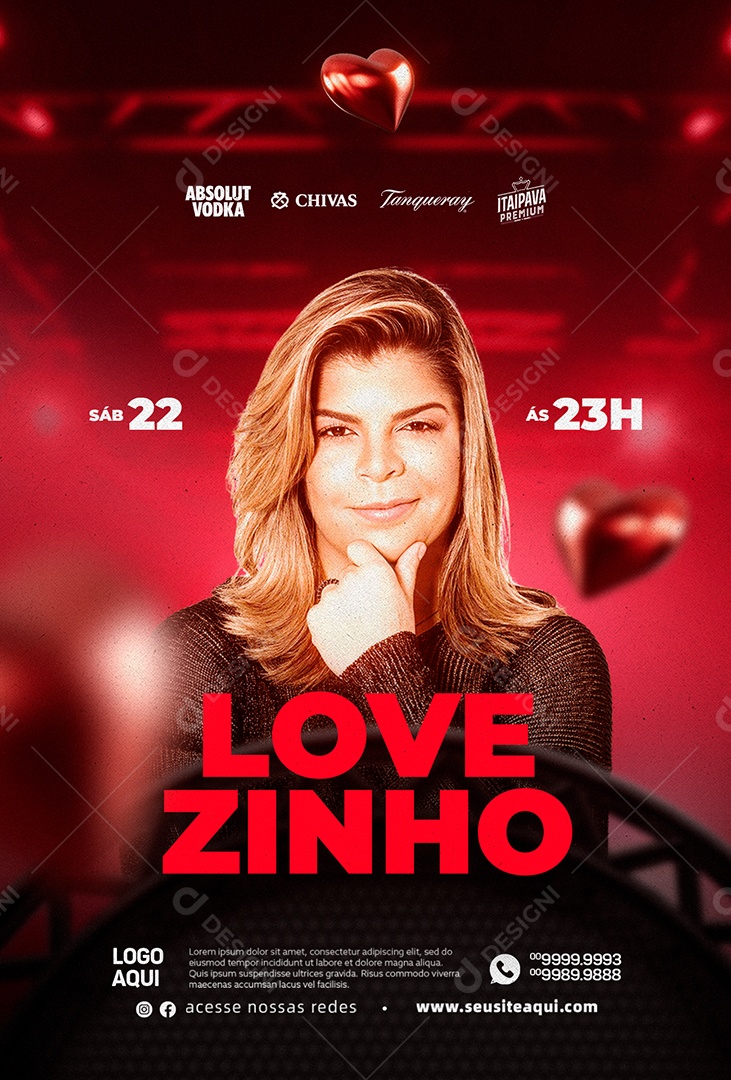 Lovezinho Flyer Paula Matos Dia Dos Namorados Social Media PSD Editável