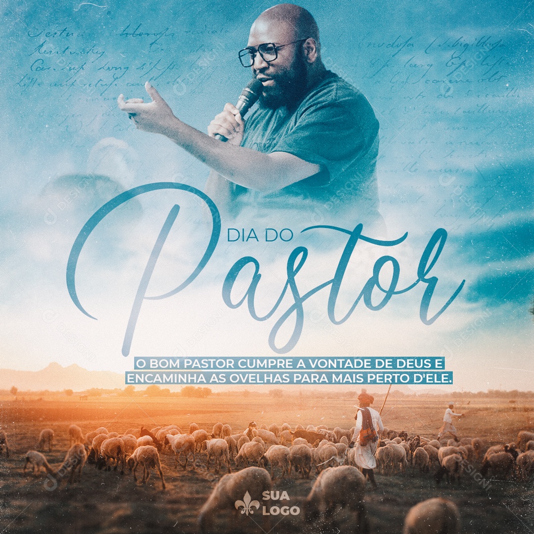 Social Media Dia Do Pastor O Bom Pastor Cumpre A Vontade De Deus PSD Editável
