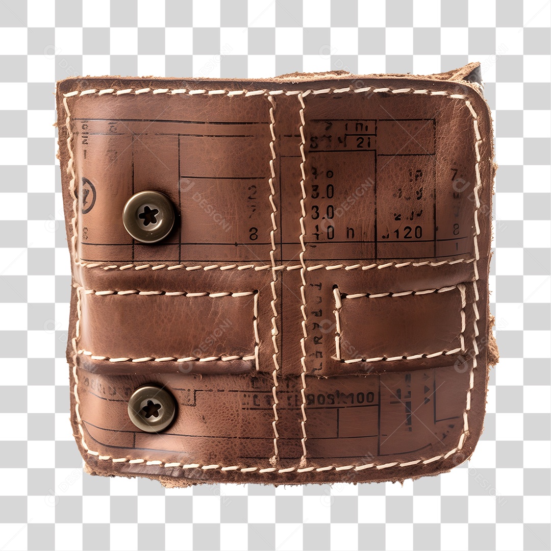 Elemento 3D Carteira De Couro De São João Para Composição PNG Transparente