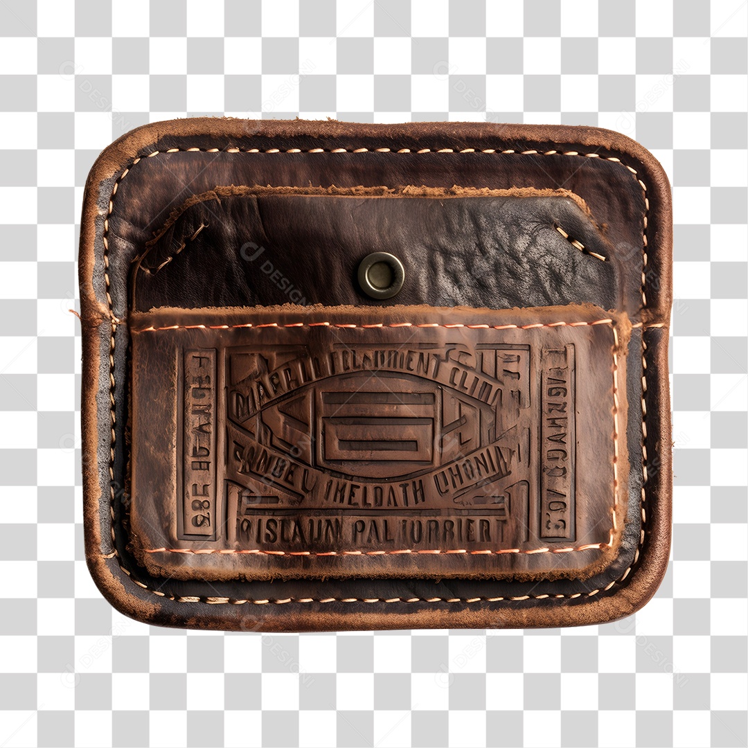 Saint John's Leather Wallet 3D Element for Transparent PNG Composition