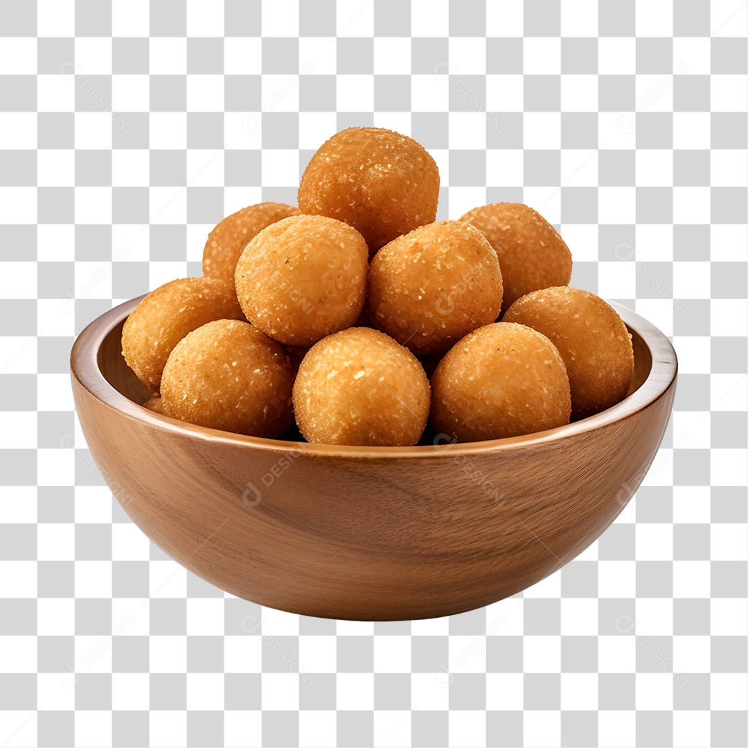 Salgadinhos fritos sobre uma tigela PNG Transparente