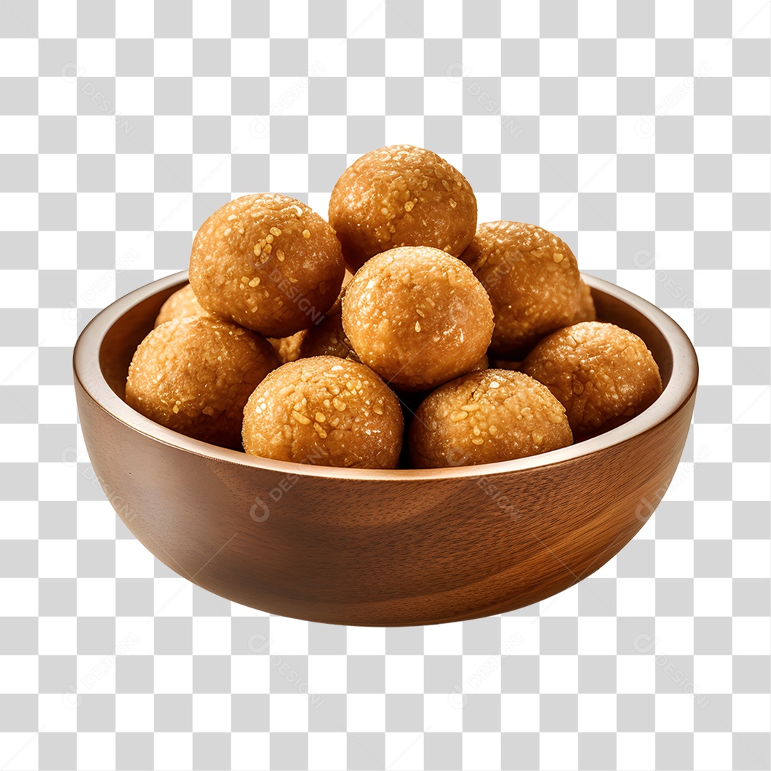Salgadinhos fritos sobre uma tigela PNG Transparente