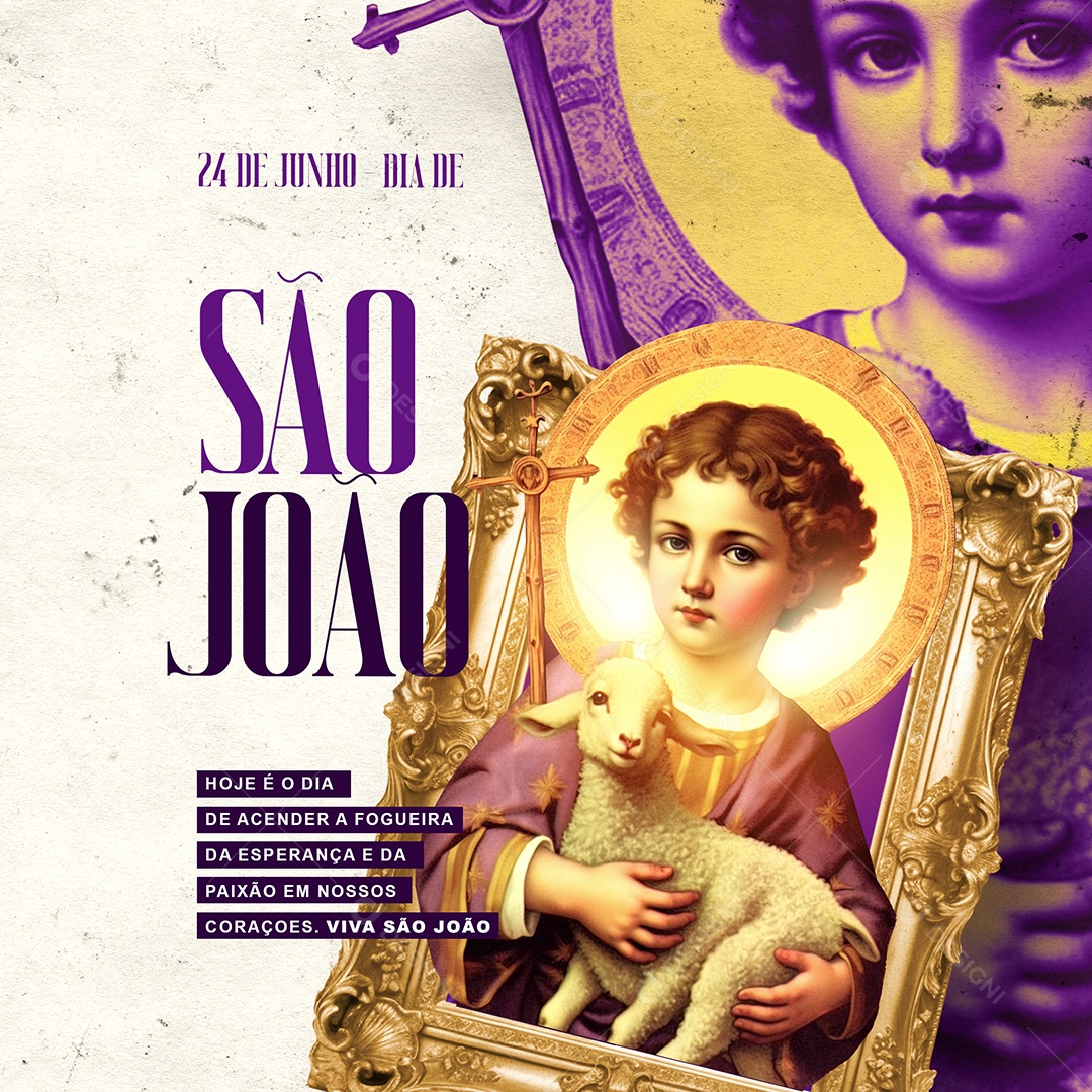 Dia De São João 24 De Junho Fogueira Da Paixão Social Media PSD Editável