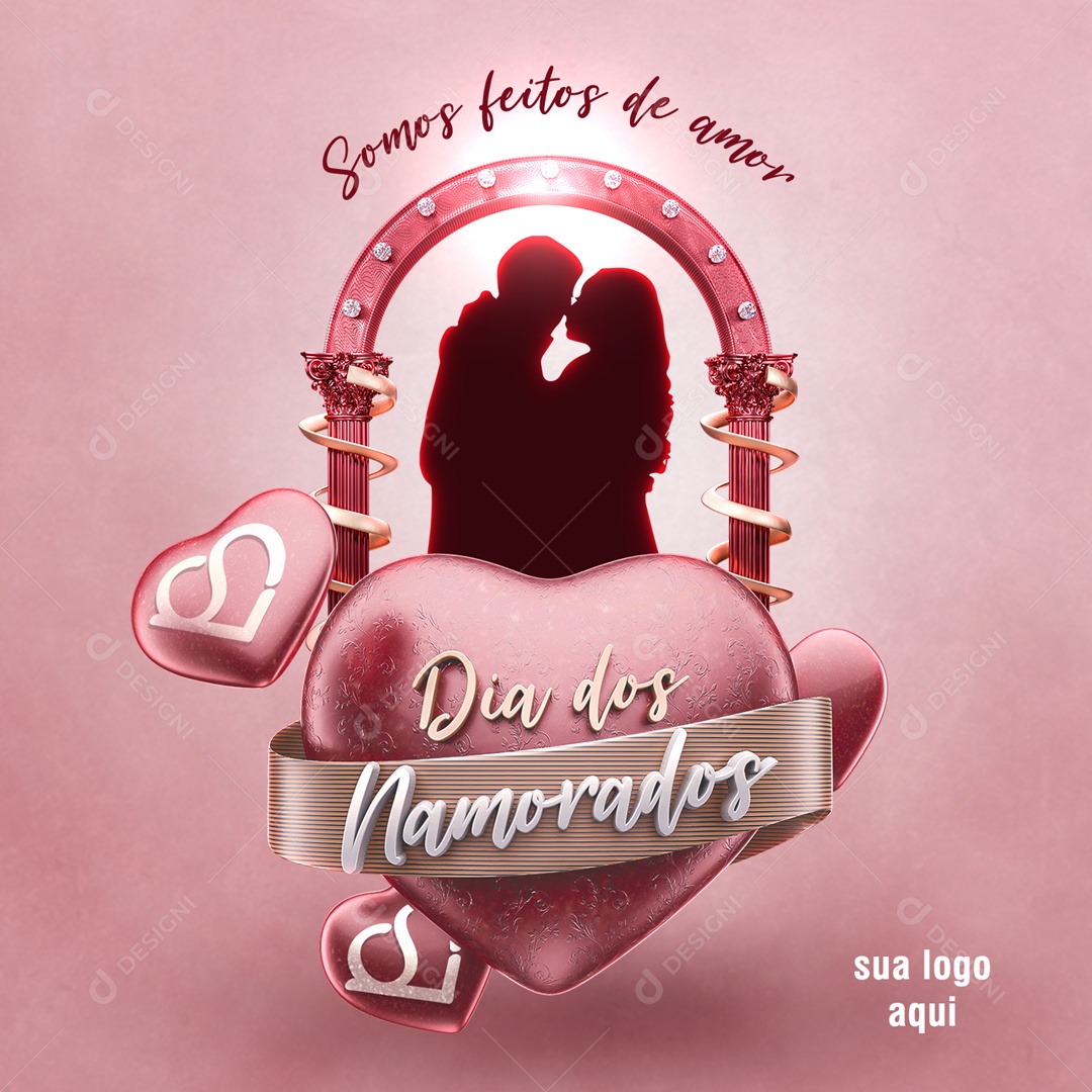 Somos Feitos De Amor Dia Dos Namorados Social Media PSD Editável