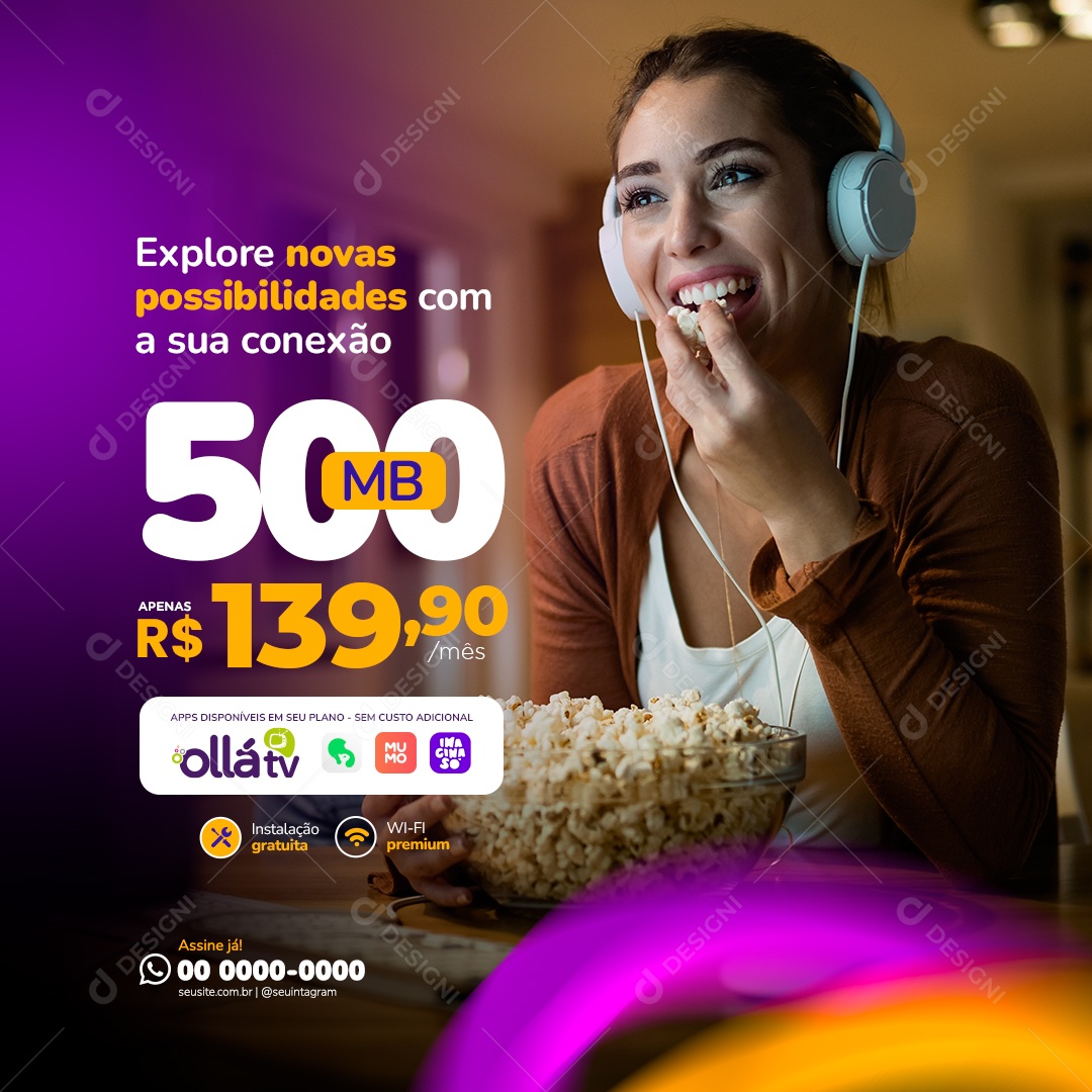 Explore Novas Possibilidade 500mb Social Media PSD Editável