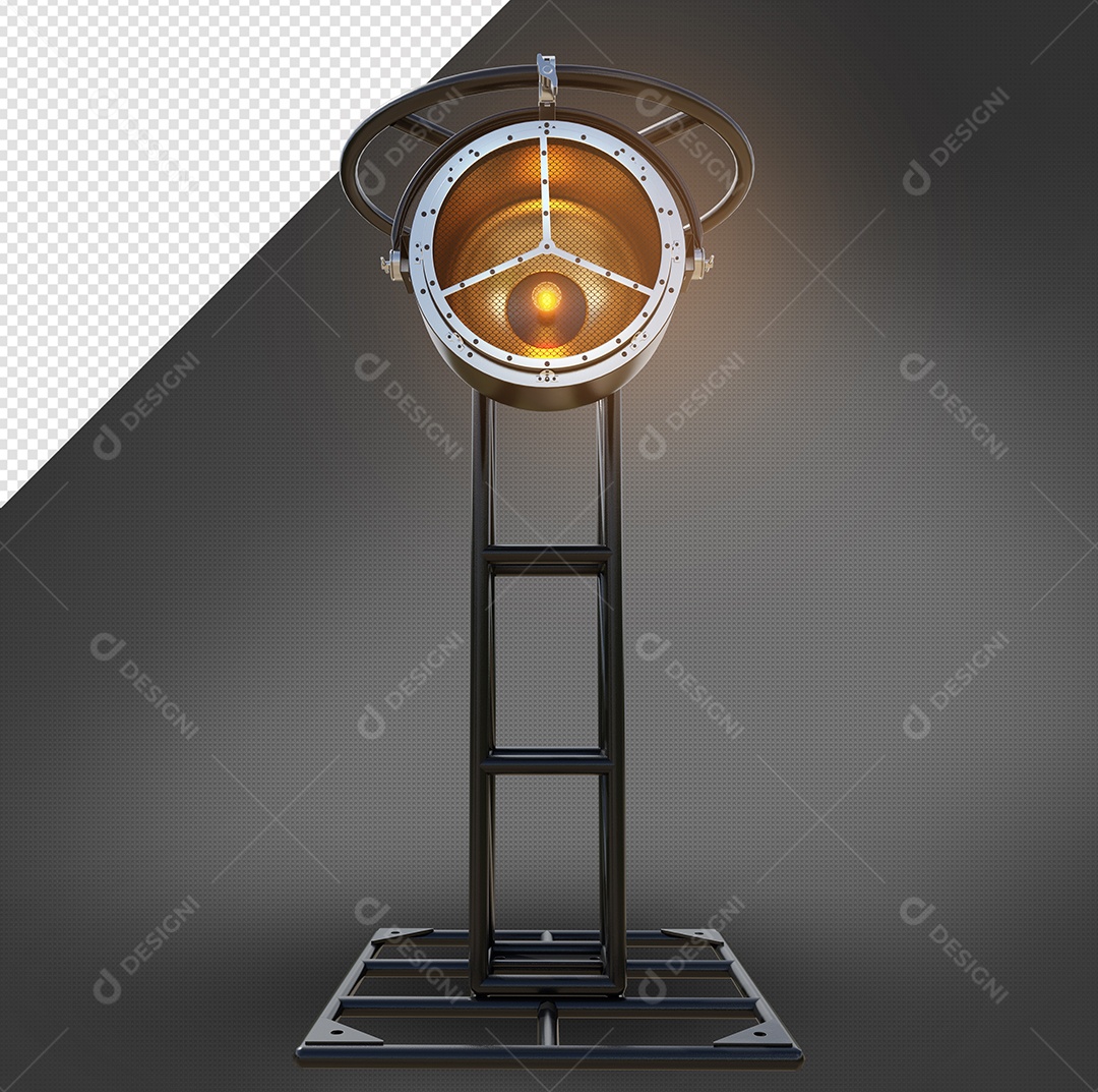 Projetor Alógeno  Elemento 3D Para Composição PSD