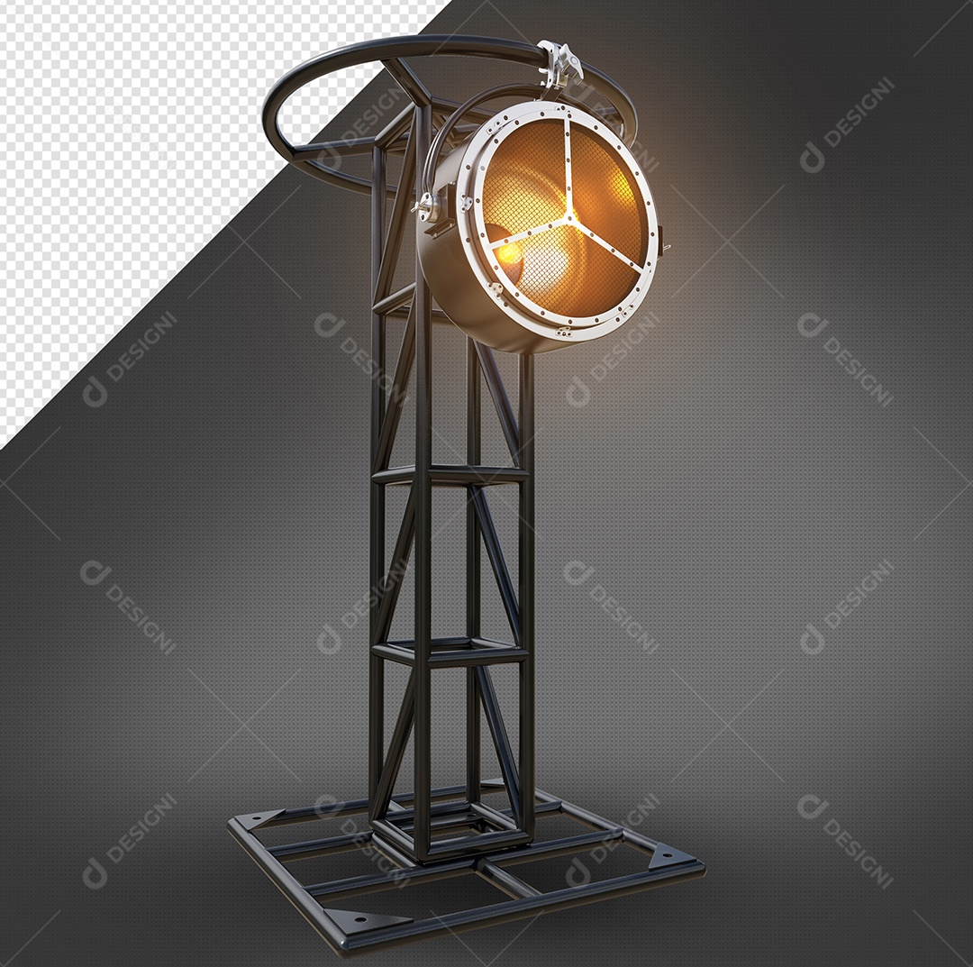 Projetor Alógeno 2 Elemento 3D Para Composição PSD