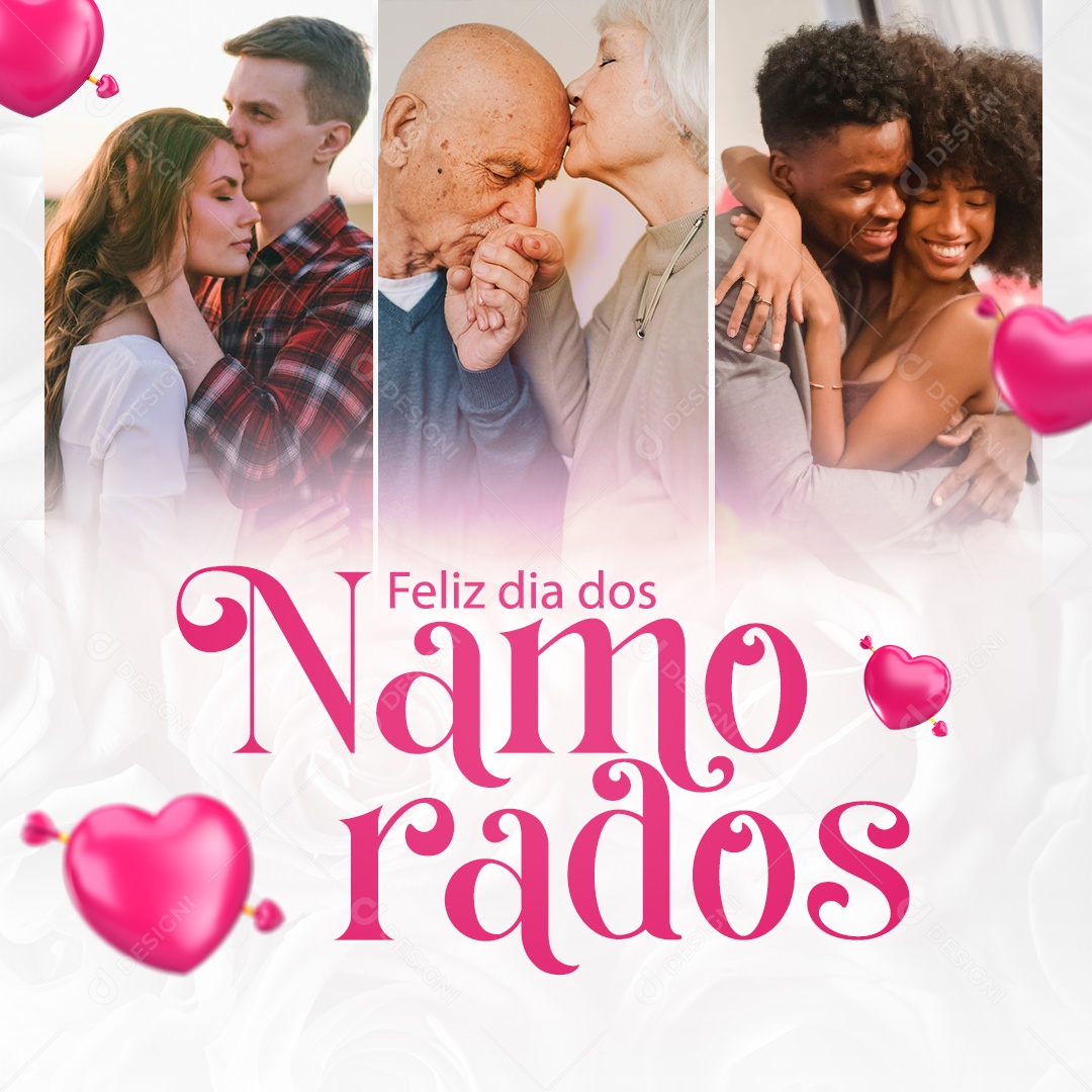 Social Media Feliz Dia Dos Namorados 12 De Junho PSD Editável