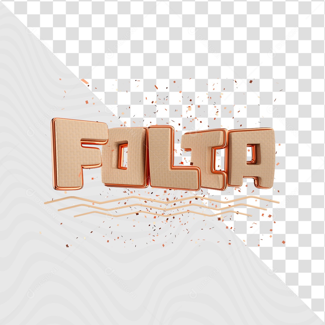 Elemento 3D Para Composição Folia de Carnaval PSD