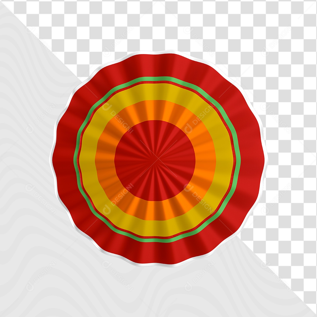 Elemento 3D Para Composição Sombrinha de Carnaval PSD