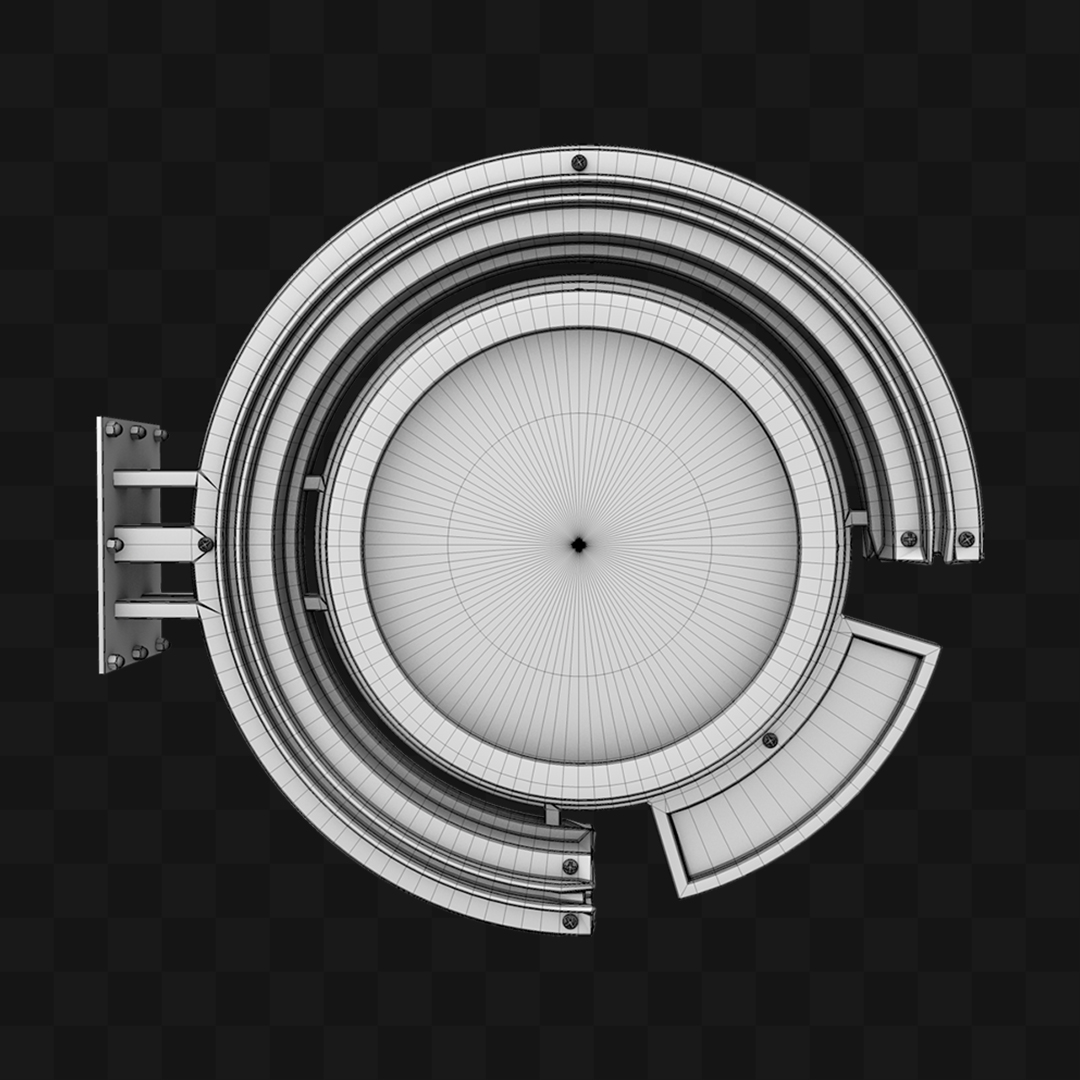 Placa Luminária - Modelo 3D