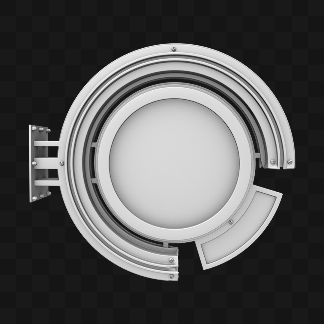 Placa Luminária - Modelo 3D