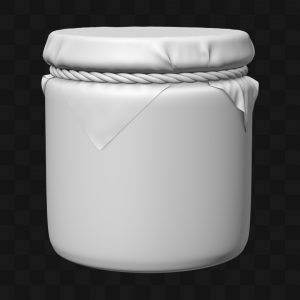 Pote de Vidro Colonial - Modelo 3D