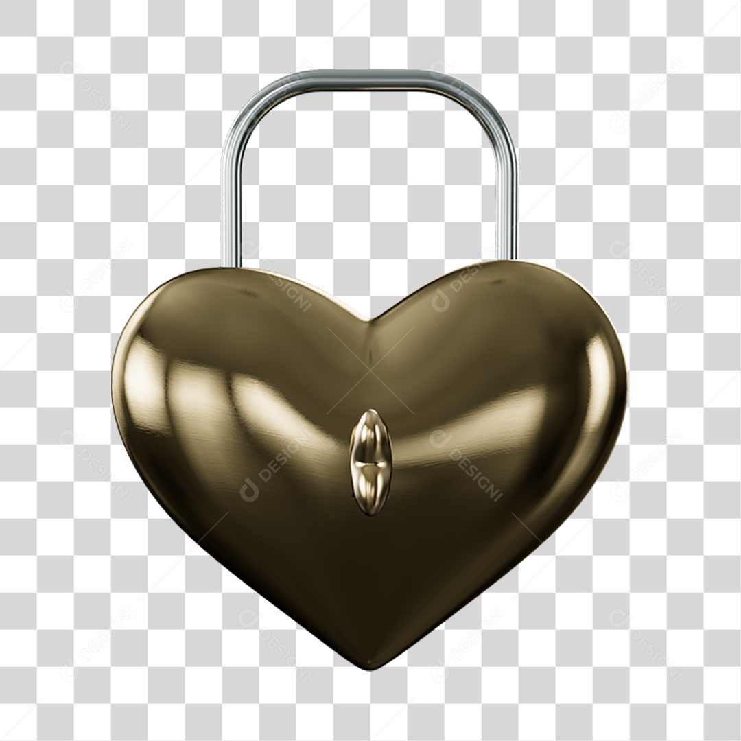 Coração Cadeado Dias Dos Namorados PNG Transparente