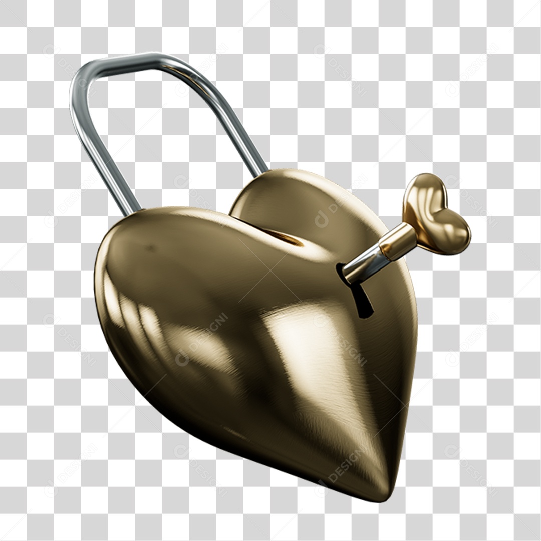 Coração Cadeado Dia Dos Namorados PNG Transparente