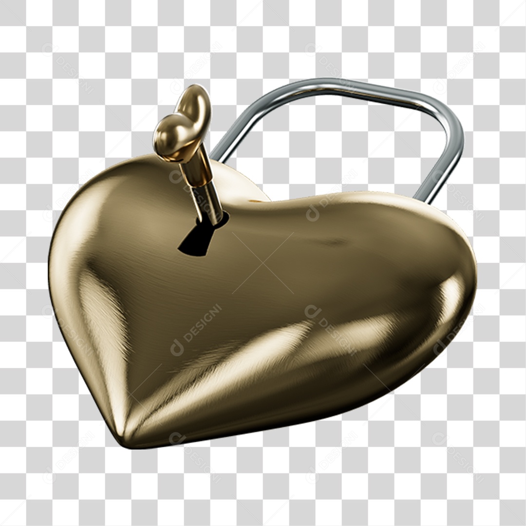 Coração Cadeado Dia Dos Namorados PNG Transparente