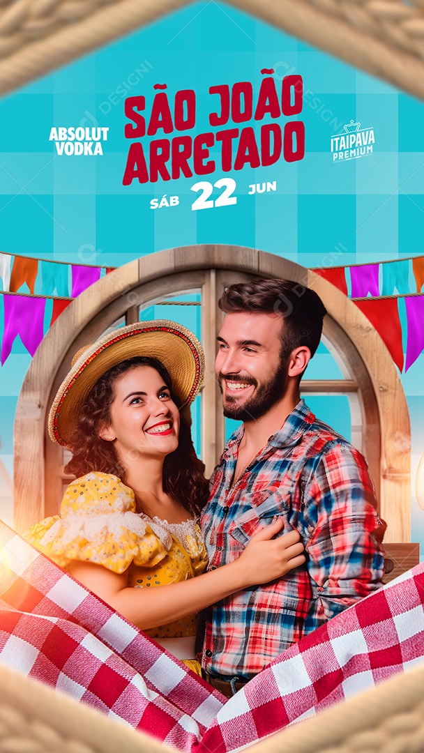 Story São João Arretado Flyer Social Media PSD Editável