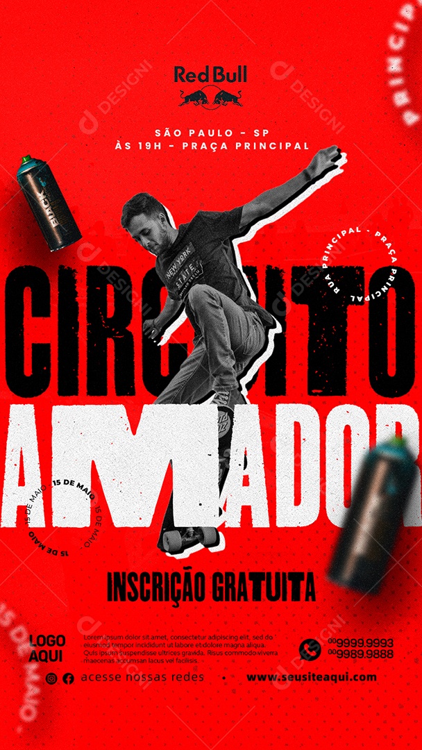 Story Circuito Amador Flyer Social Media PSD Editável