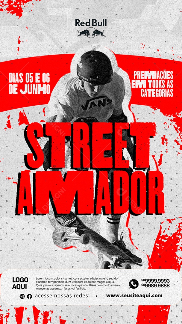 Story Street Amador Flyer Skate Social Media PSD Editável
