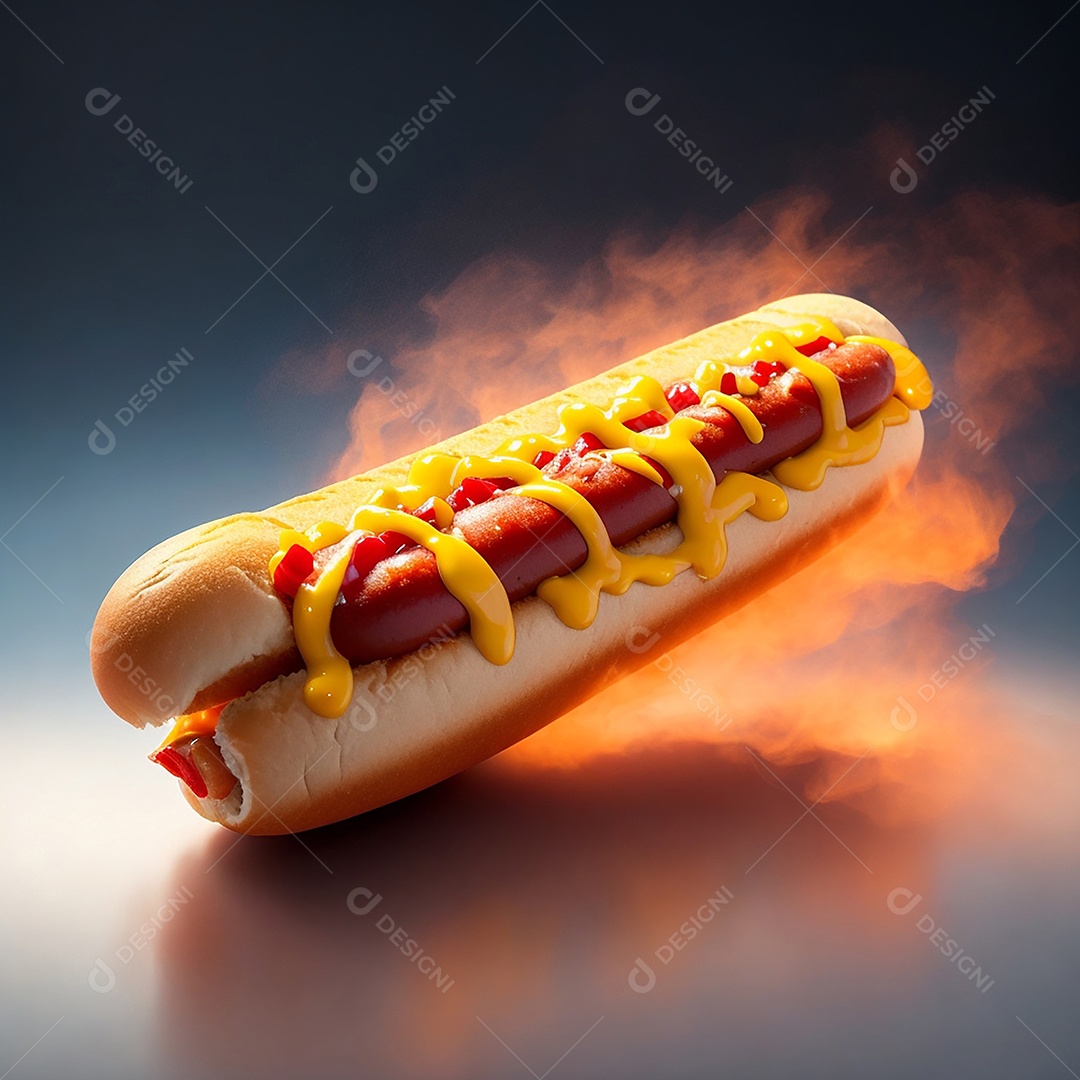 Delicioso cachorro quente