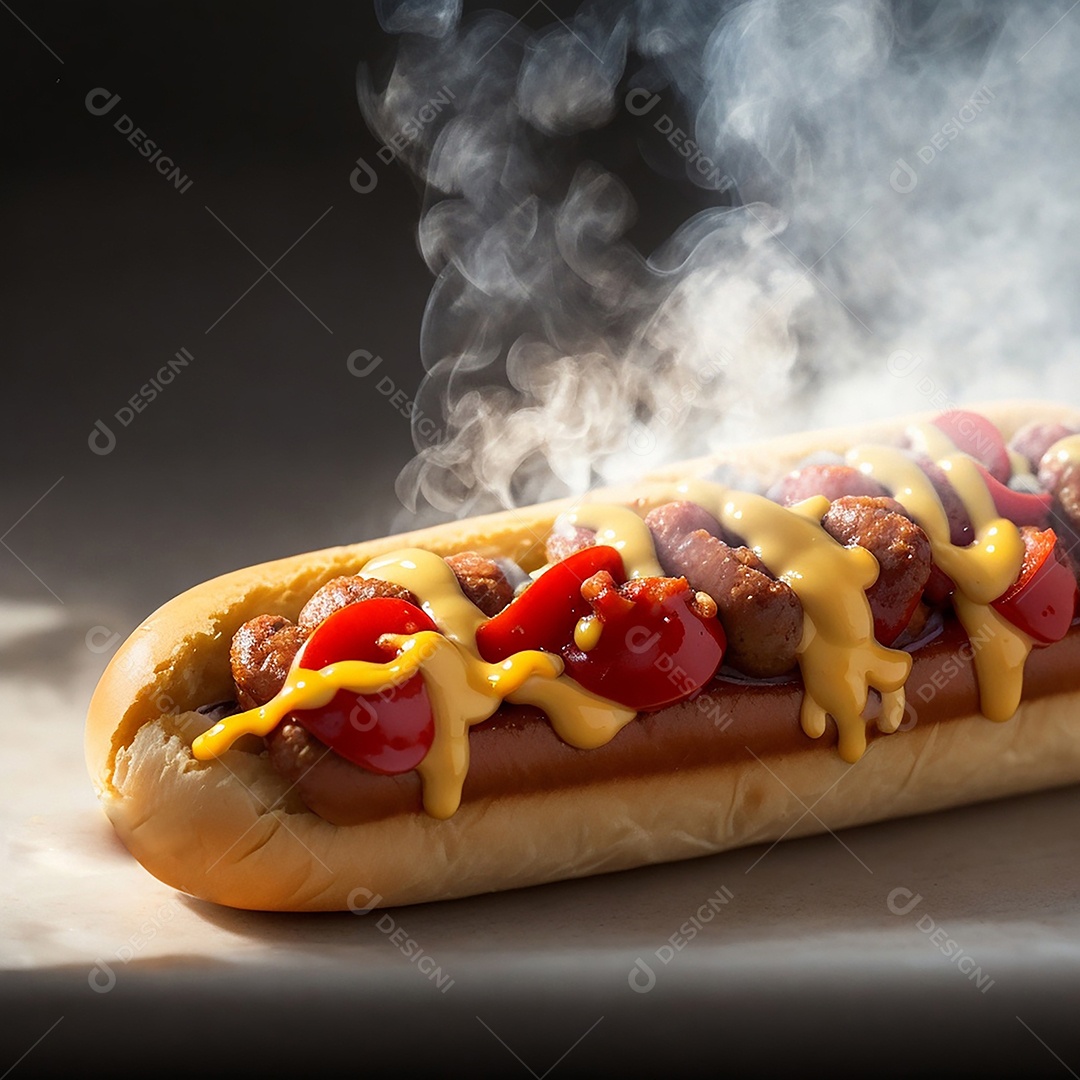 Delicioso cachorro quente