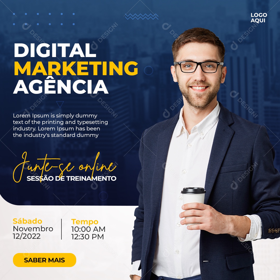 Marketing Digital Agência Social Media PSD Editável