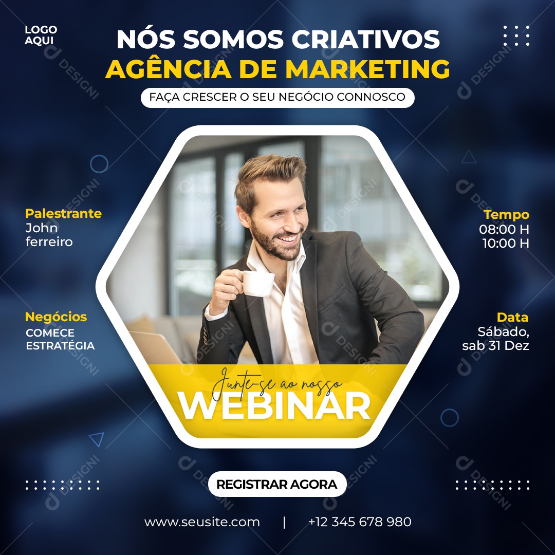 Nós Somos Criados Agência De Marketing Social Media PSD Editável