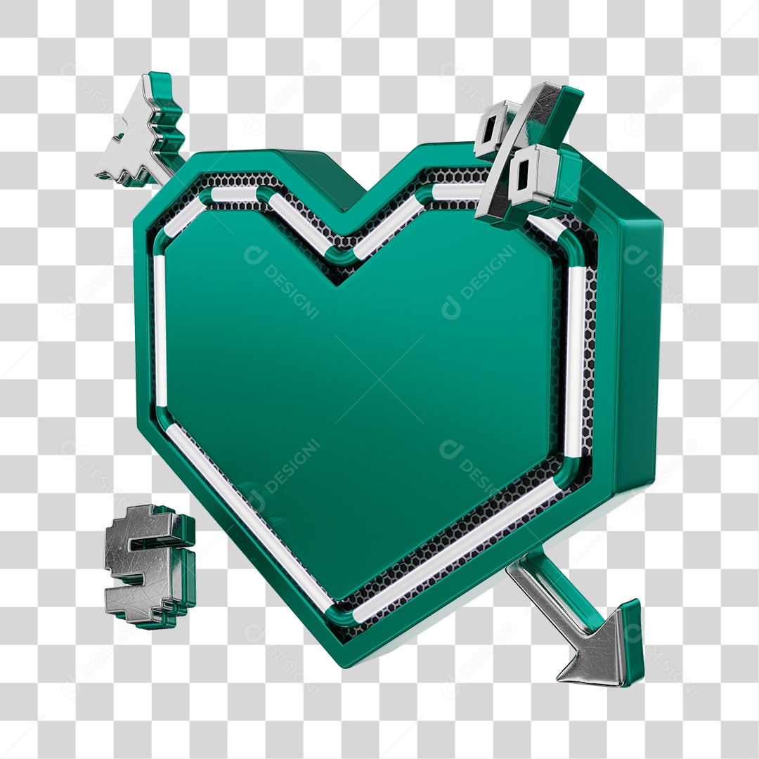 Moldura Elemento 3D Do Dia Dos Namorados Para Composição PNG Transparente