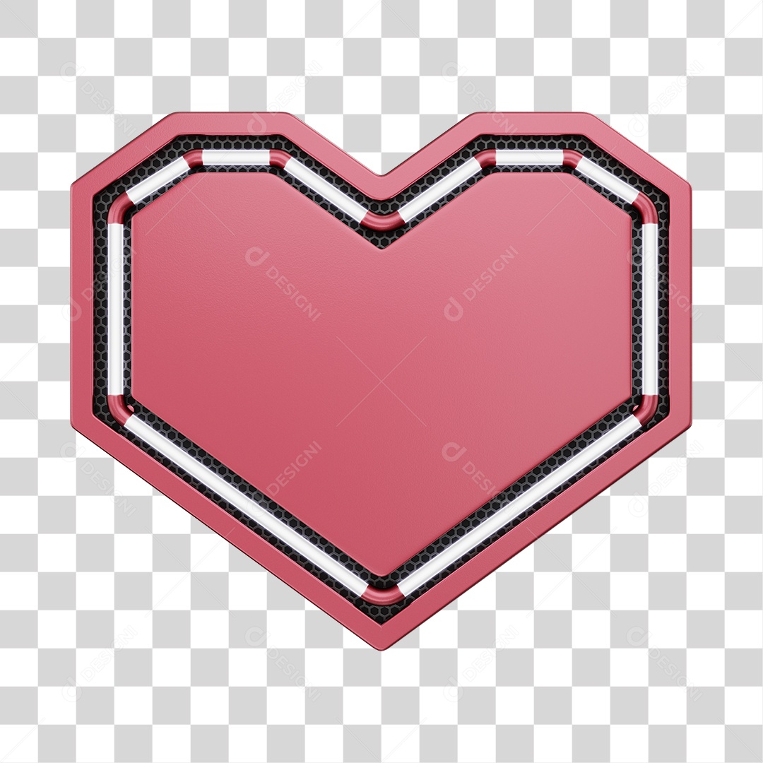 Moldura Elemento 3D Do Dia Dos Namorados Para Composição PNG Transparente