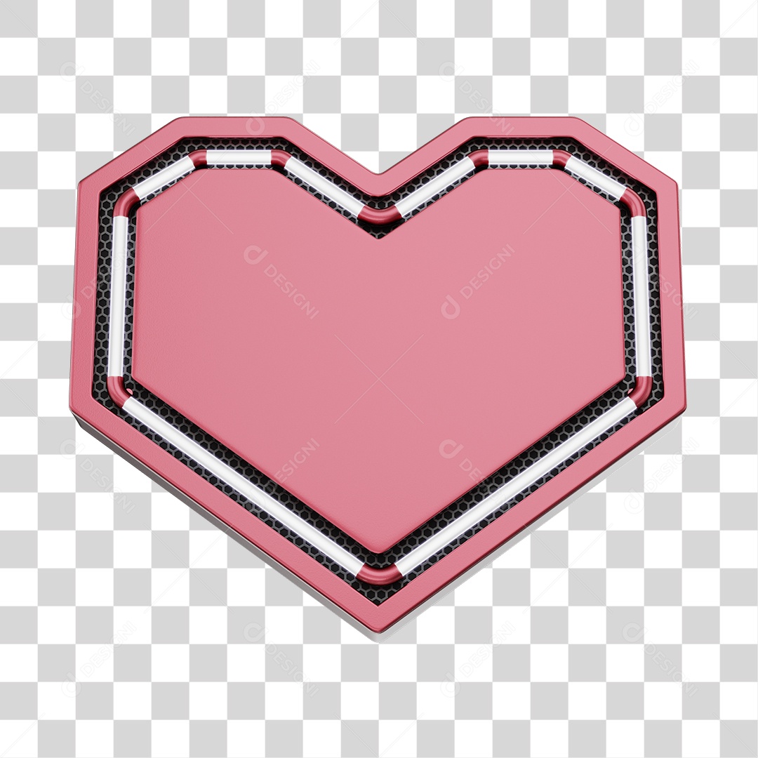 Moldura Elemento 3D Do Dia Dos Namorados Para Composição PNG Transparente