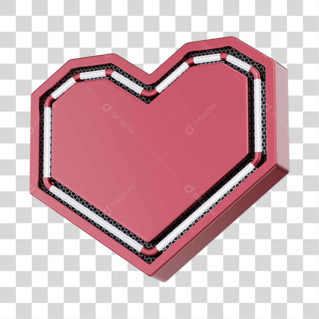 Moldura Elemento 3D Do Dia Dos Namorados Para Composição PNG Transparente
