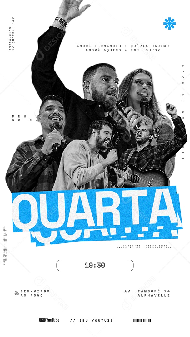 Flyer Story Quarta de Cultos Social Media PSD Editável