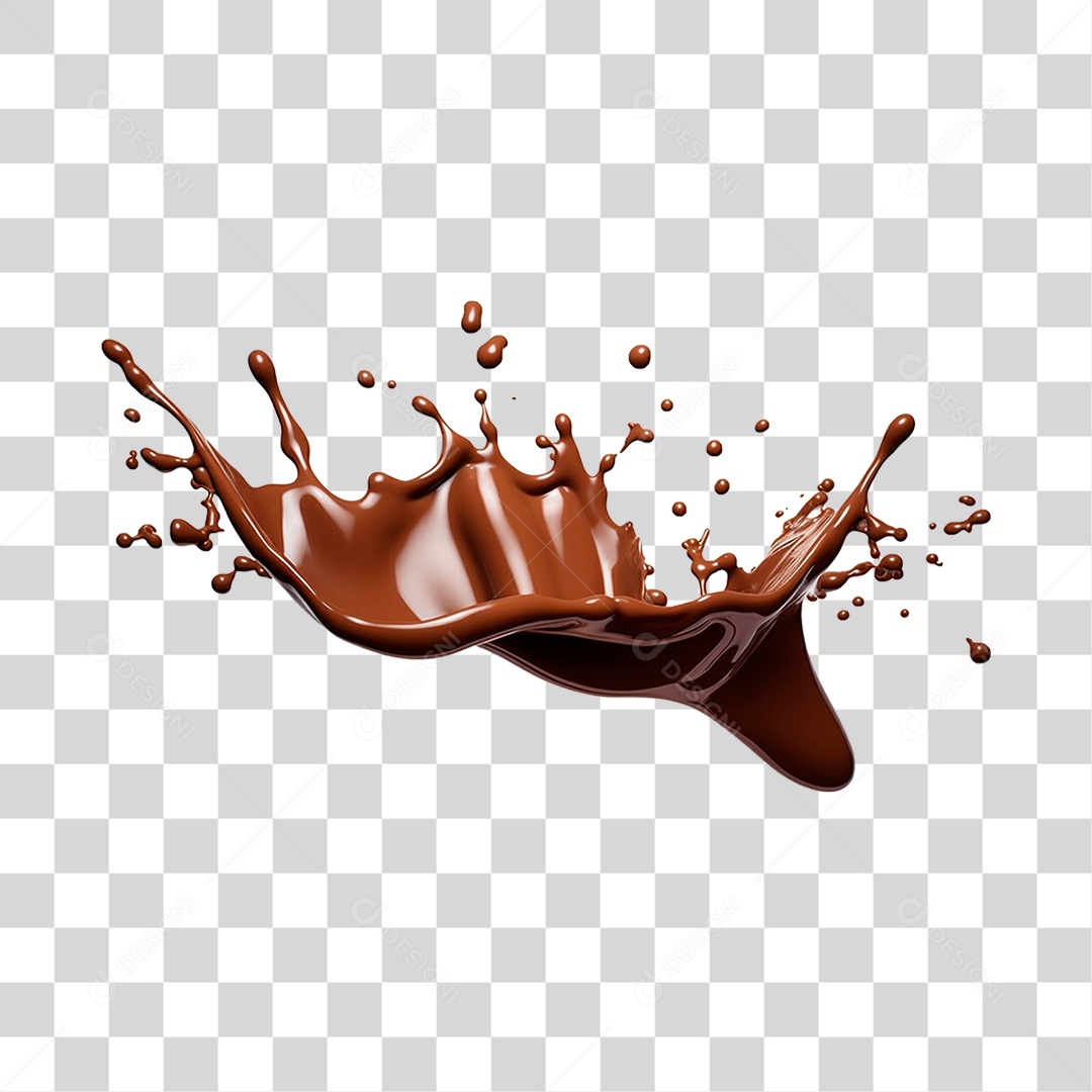 Chocolate Derramado PNG Transparente