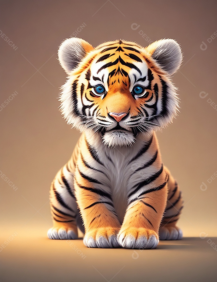 Lindo bebê tigre